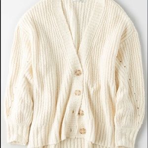 American Eagle Chenille V Neck Cardigan